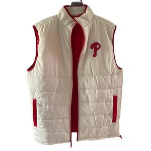 Rare Phillies SGA Vest ‘25 Mother’s Day Giveaway, Quilted Red/Cream XL